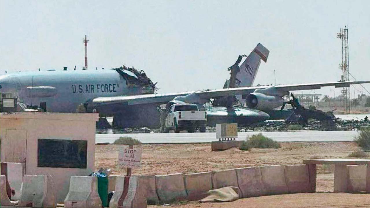  ઈરાને અમેરિકાના સર્વેલન્સ રડારને નિશાન બનાવ્યું હોય એવું તસવીરોમાં જણાઈ આવે છે.