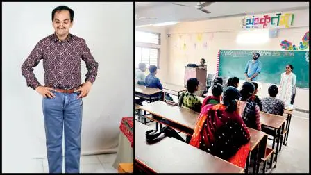 શારીરિક મુશ્કેલીઓનો સામનો કરીને આગળ વધેલો ઉત્તમ મારુ અને કૉલેજમાં લેક્ચર આપી રહેલો ઉત્તમ મારુ.