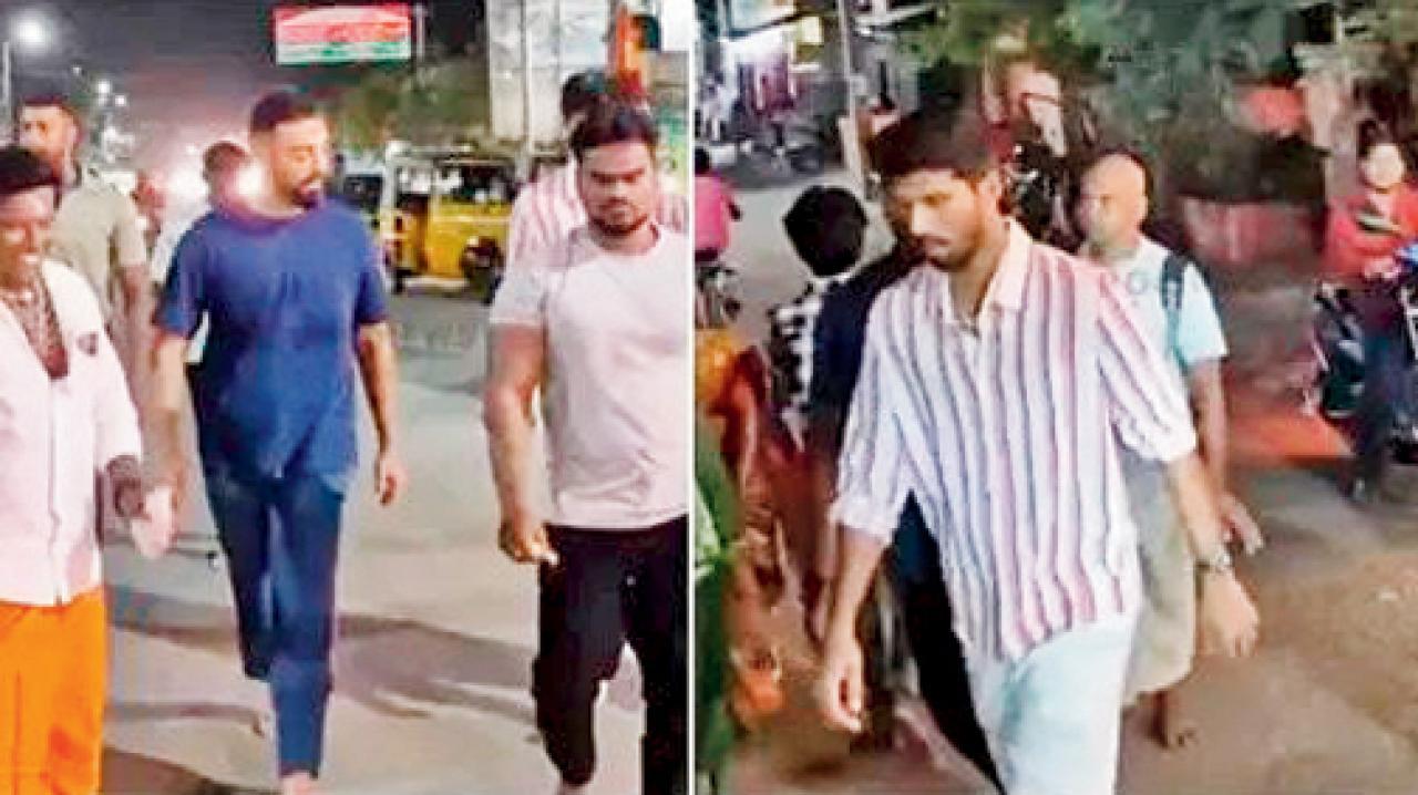 T20 વર્લ્ડ કપ જીત્યા પછી વરુણ અને વૉશિંગ્ટને ખુલ્લા પગે ૧૪ કિલોમીટરની પરંપરાગત પરિક્રમા કરી