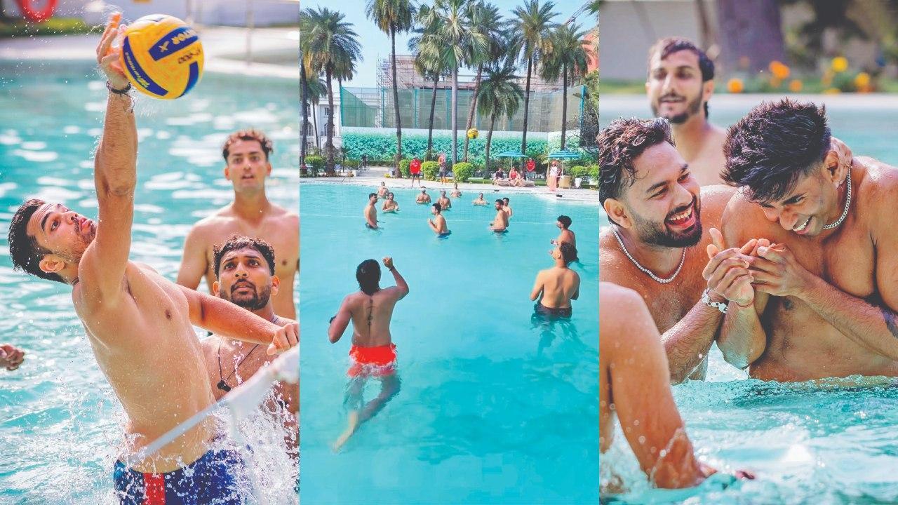 અસહ્ય ગરમીમાં પૂલ વૉલીબૉલનો આનંદ માણ્યો લખનઉ સુપર જાયન્ટ્સના ધુરંધરોએ