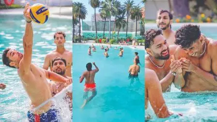 અસહ્ય ગરમીમાં પૂલ વૉલીબૉલનો આનંદ માણ્યો લખનઉ સુપર જાયન્ટ્સના ધુરંધરોએ