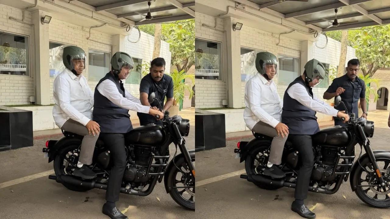 મુંબઈમાં બાઈક રાઇડ કરી રહેલા મહારાષ્ટ્રના મુખ્યમંત્રી ફડણવીસ અને મંત્રી આશિષ શેલાર (તસવીર સૌજન્યઃ મિડ-ડે)