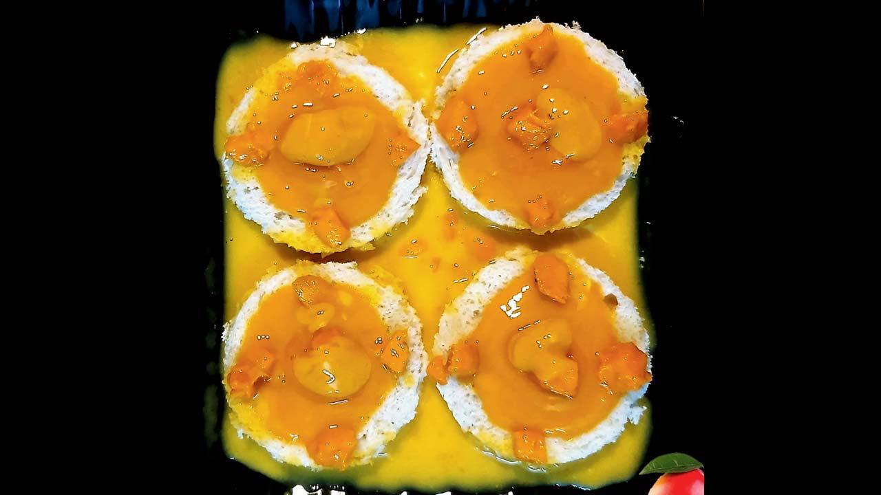 મૅન્ગો બ્રેડ રસમલાઈ