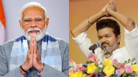 વડા પ્રધાન નરેન્દ્ર મોદી અને વિજય