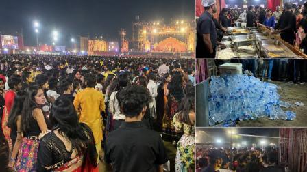 અમદાવાદ: ૧૫૦૦૦ ના પાસ છતાં સુવિધાઓ નહીં, ખોરાક-પાણી ન મળતા ખેલૈયાઓનો હોબાળો