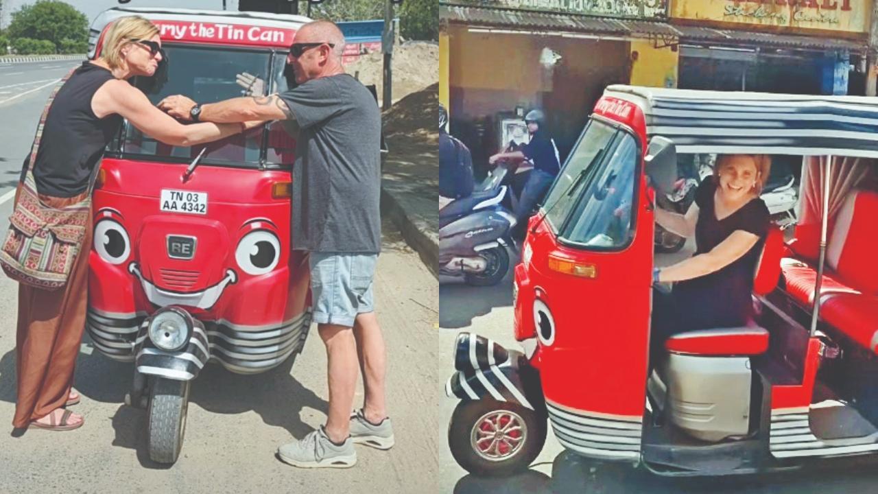 રિક્ષા લઈને લંડન પહોંચ્યું બ્રિટિશ દંપતી