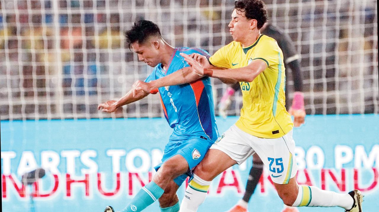 ભારત અને બ્રાઝિલ વચ્ચે રમાયેલી ફુટબૉલ મૅચ