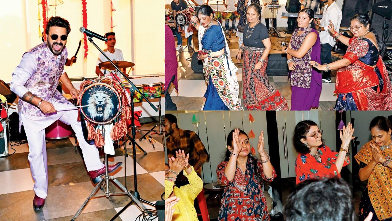 દાંડિયાકિં‍‍‍‍‍‍‍‍ગ નૈતિક નાગડાએ જમાવી મિડ-ડેની ઑફિસમાં ગરબાની રમઝટ