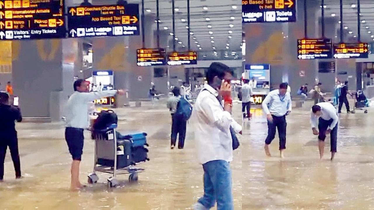 દિલ્હી એરપૉર્ટ જળબંબાકાર 