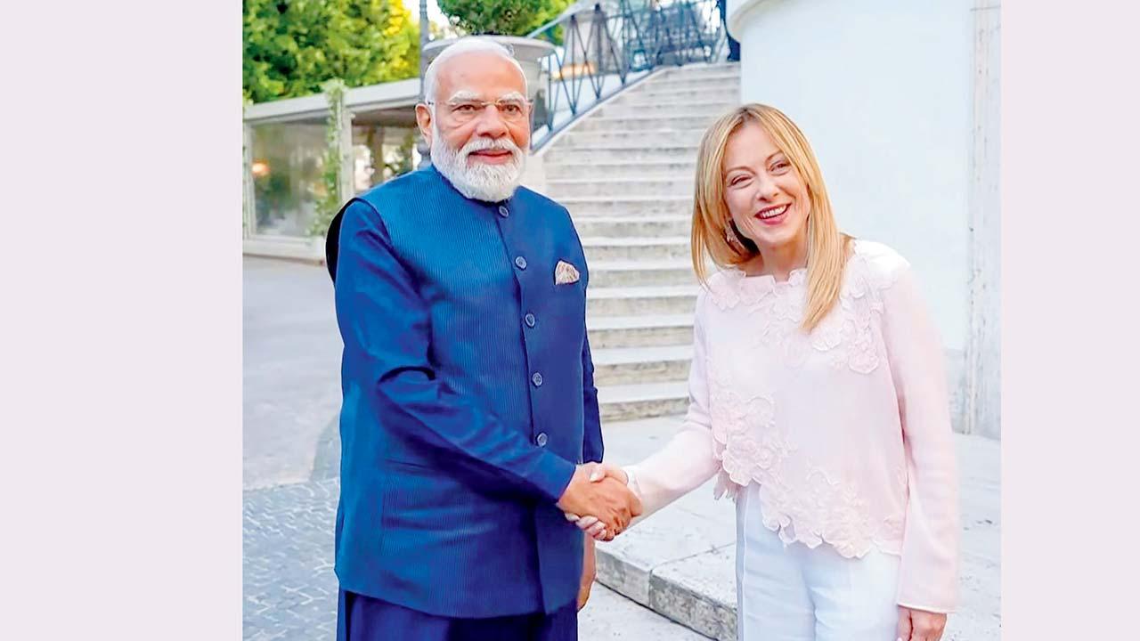નરેન્દ્ર મોદી અને જ્યૉર્જિયા મેલોની