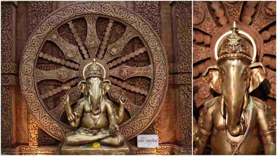 આર્ટિસ્ટ ધવલ ગોઢાણિયાએ બનાવેલ ગણેશમૂર્તિ