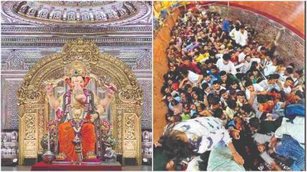 લાલબાગચા રાજાનાં VIP દર્શનની ભીડ પણ કેવી ભયંકર હોય છે જોઈ લો.