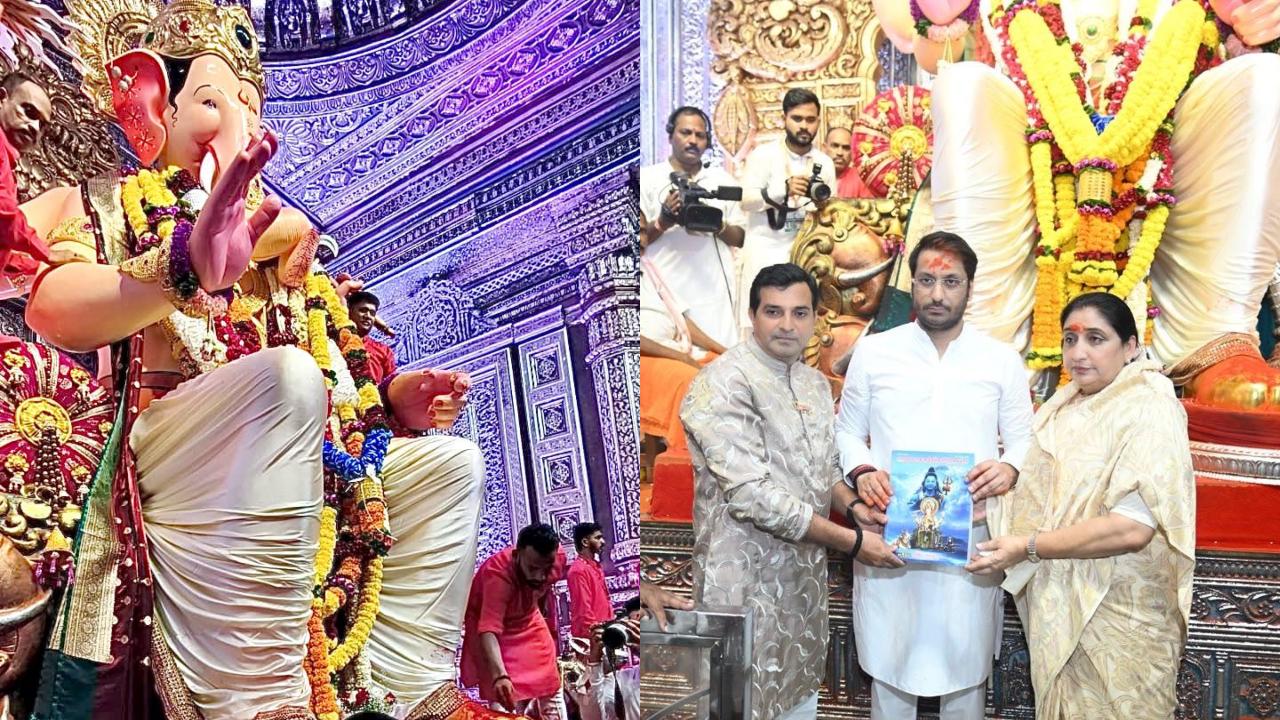 નાયબ CM સુનેત્રા પવારે લાલબાગચા રાજાના દર્શન કર્યા