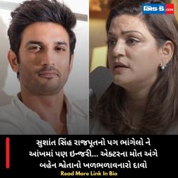 સુશાંત સિંહ રાજપૂતનો પગ ભાંગેલો ને આંખમાં પણ ઇન્જરી... એક્ટરના મોત અંગે બહેન શ્વેતાનો ખળભળાવનારો દાવો